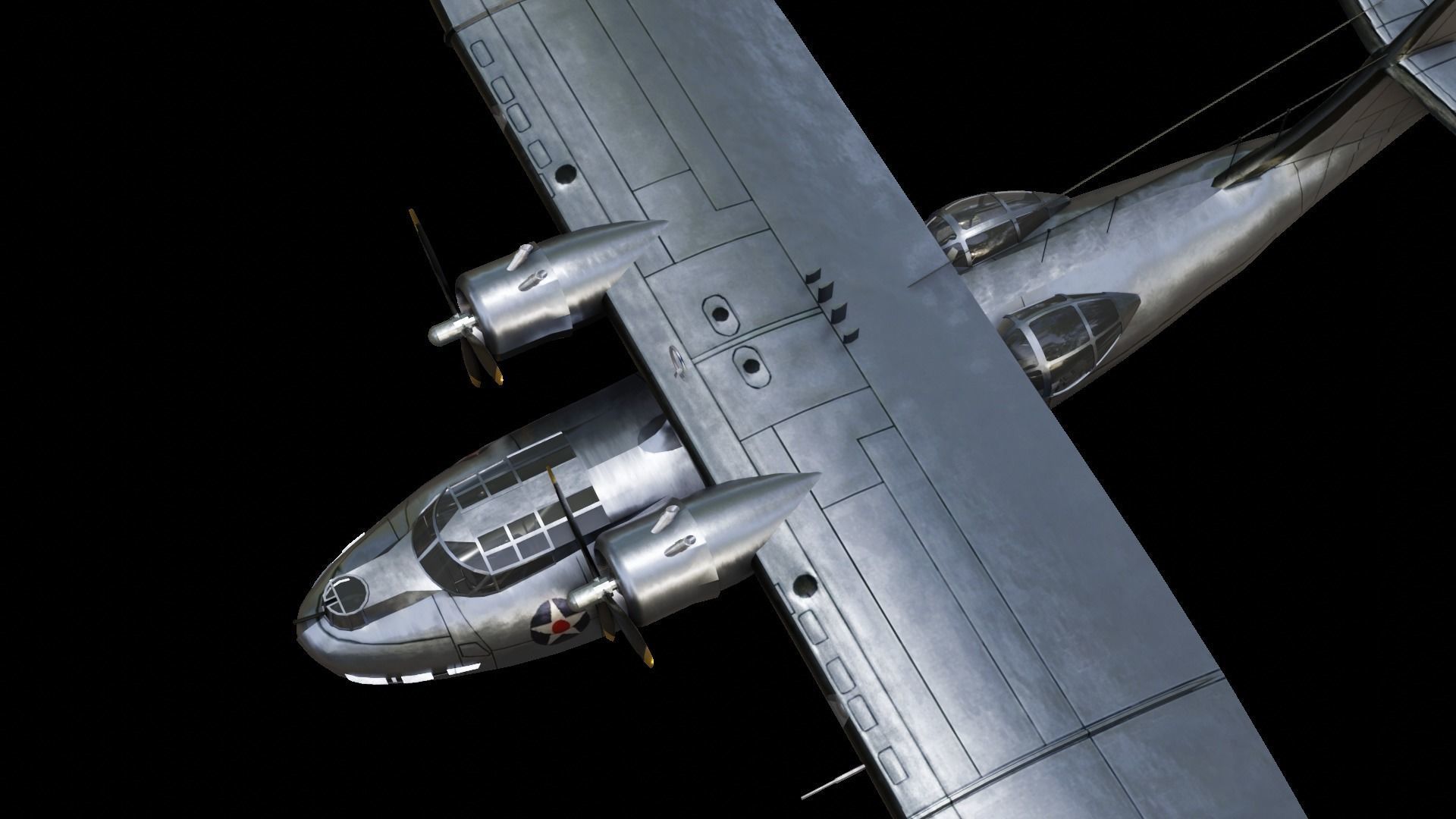 Consolidated PBY Catalina  Low-poly 3D model_2