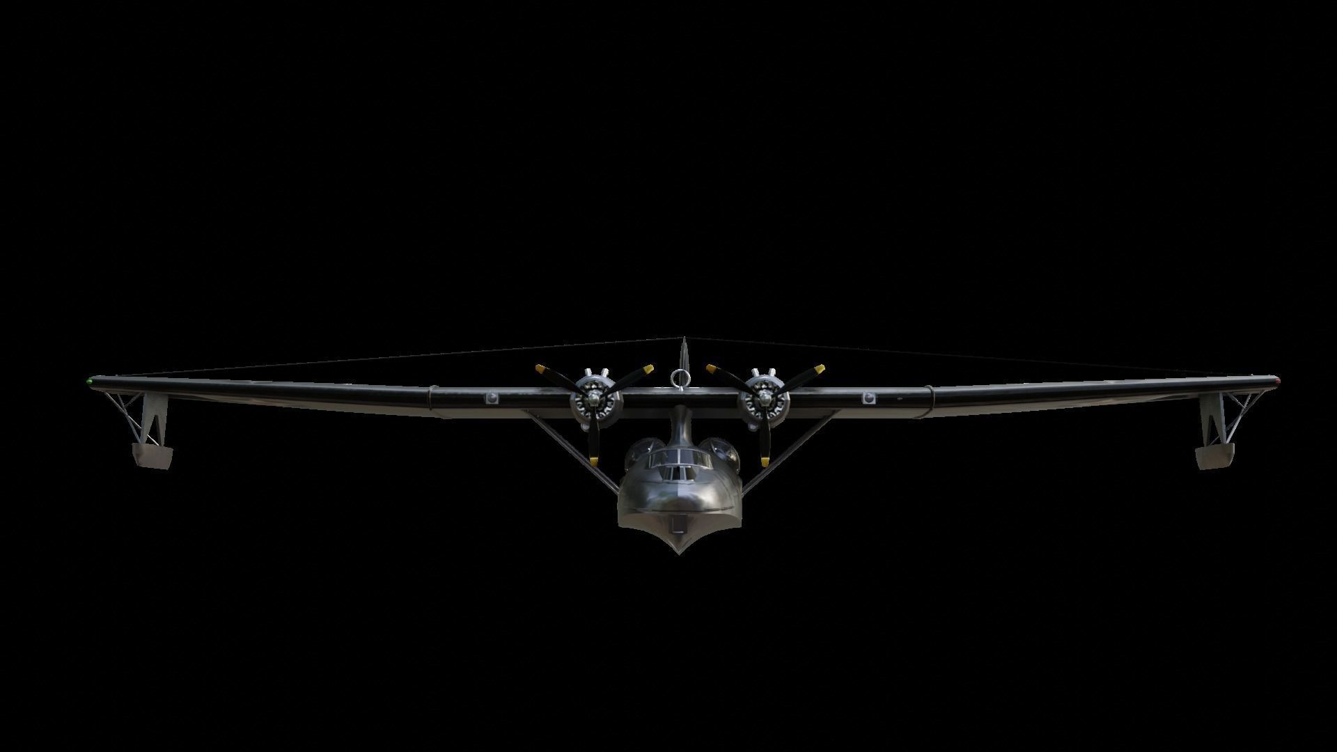 Consolidated PBY Catalina  Low-poly 3D model_10