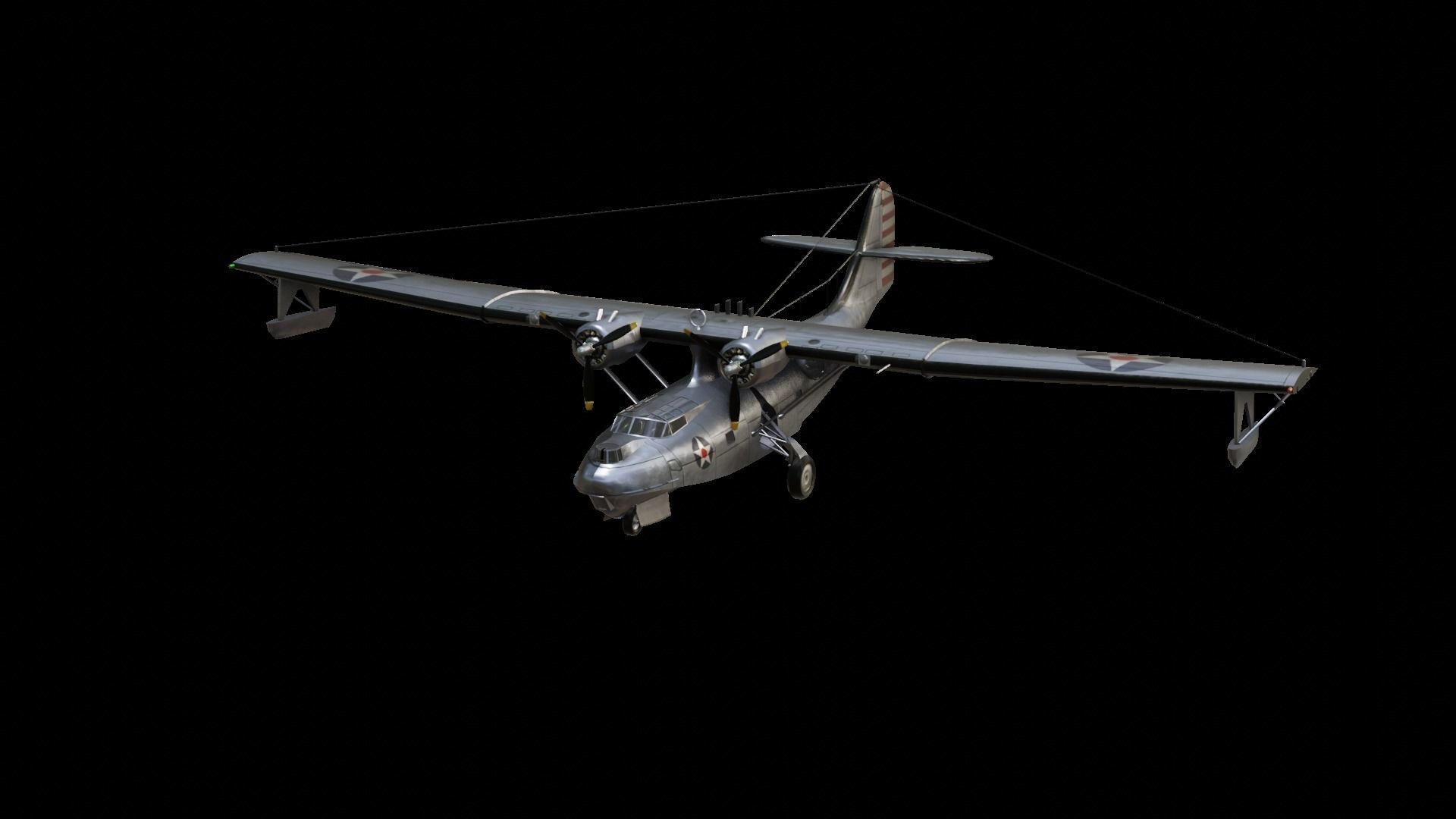 Consolidated PBY Catalina  Low-poly 3D model_8