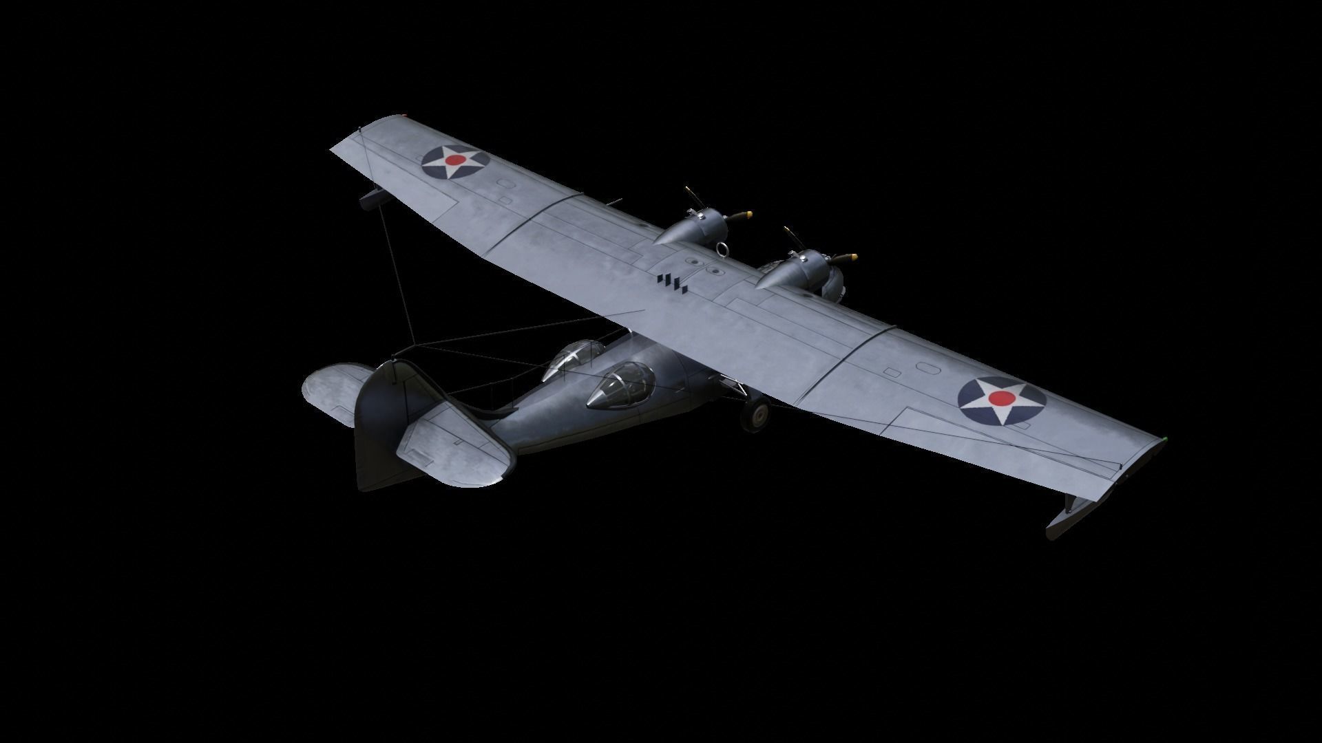 Consolidated PBY Catalina  Low-poly 3D model_1