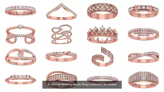 84 Women Wedding Bands Rings Collection 