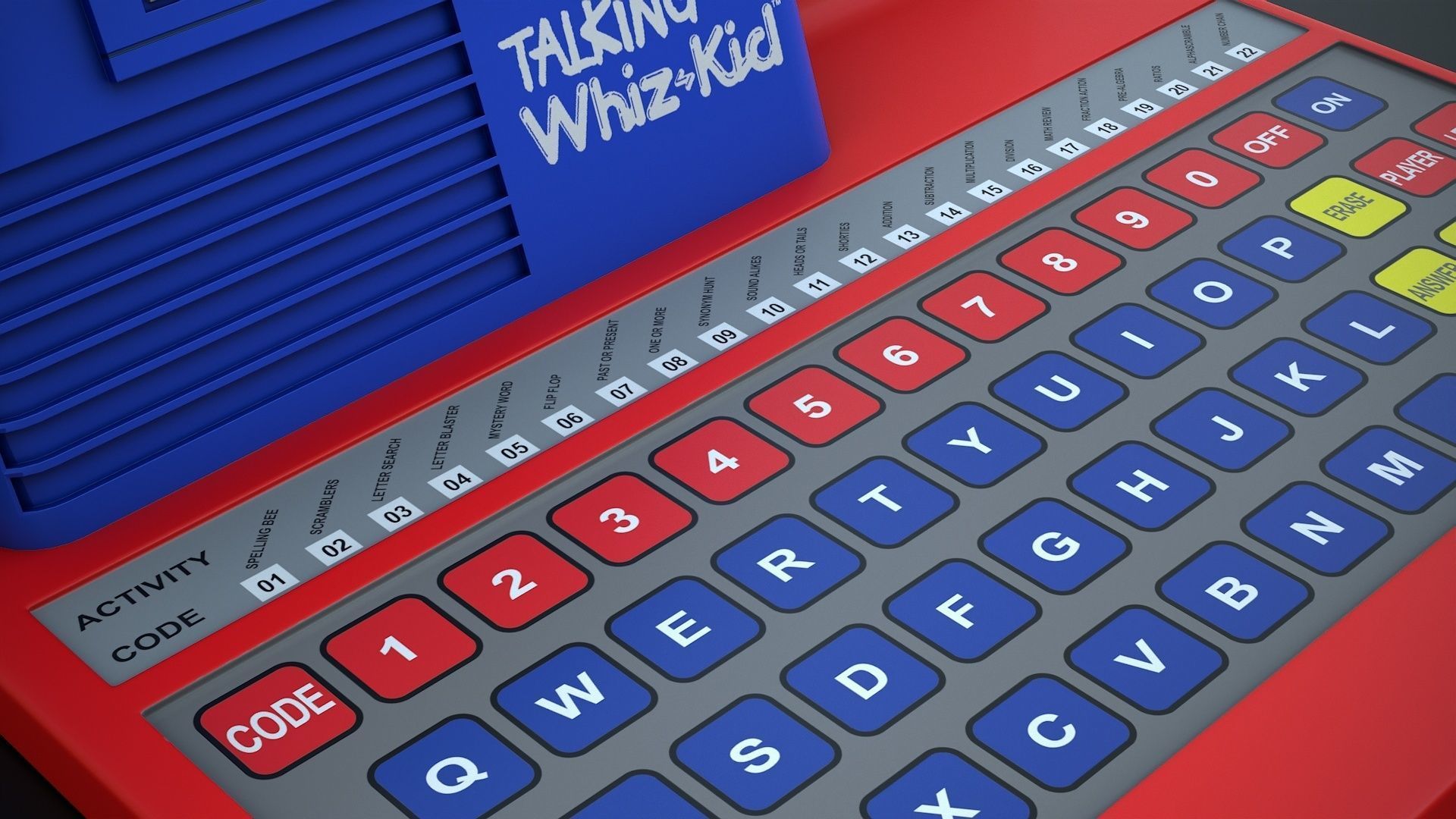 Talking Computer for Kids Learning Low-poly 3D model_11