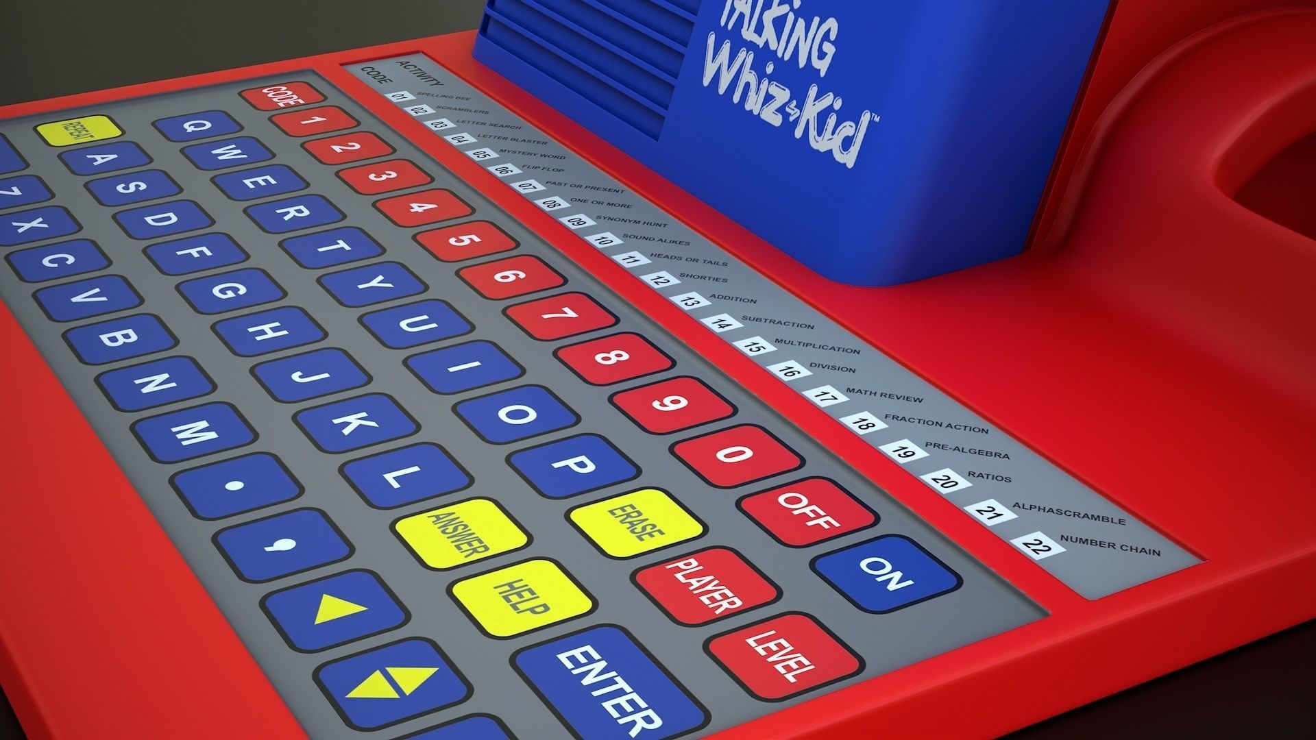 Talking Computer for Kids Learning Low-poly 3D model_12