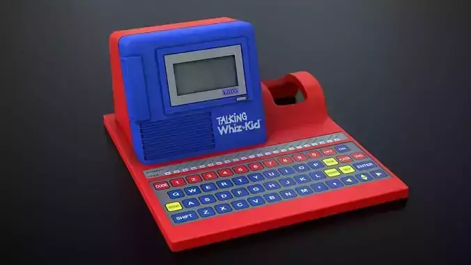 Talking Computer for Kids Learning Low-poly 3D model