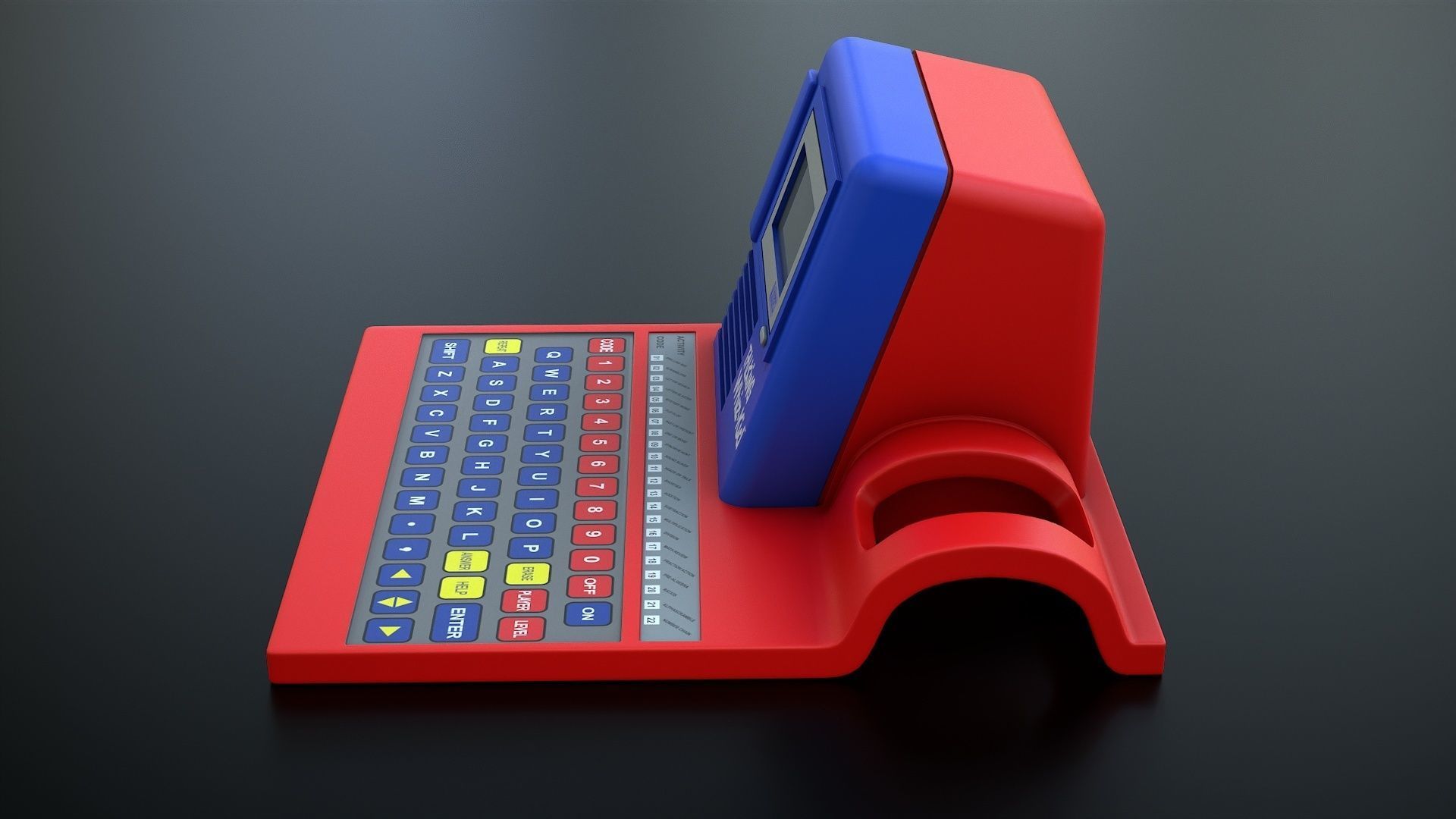 Talking Computer for Kids Learning Low-poly 3D model_3