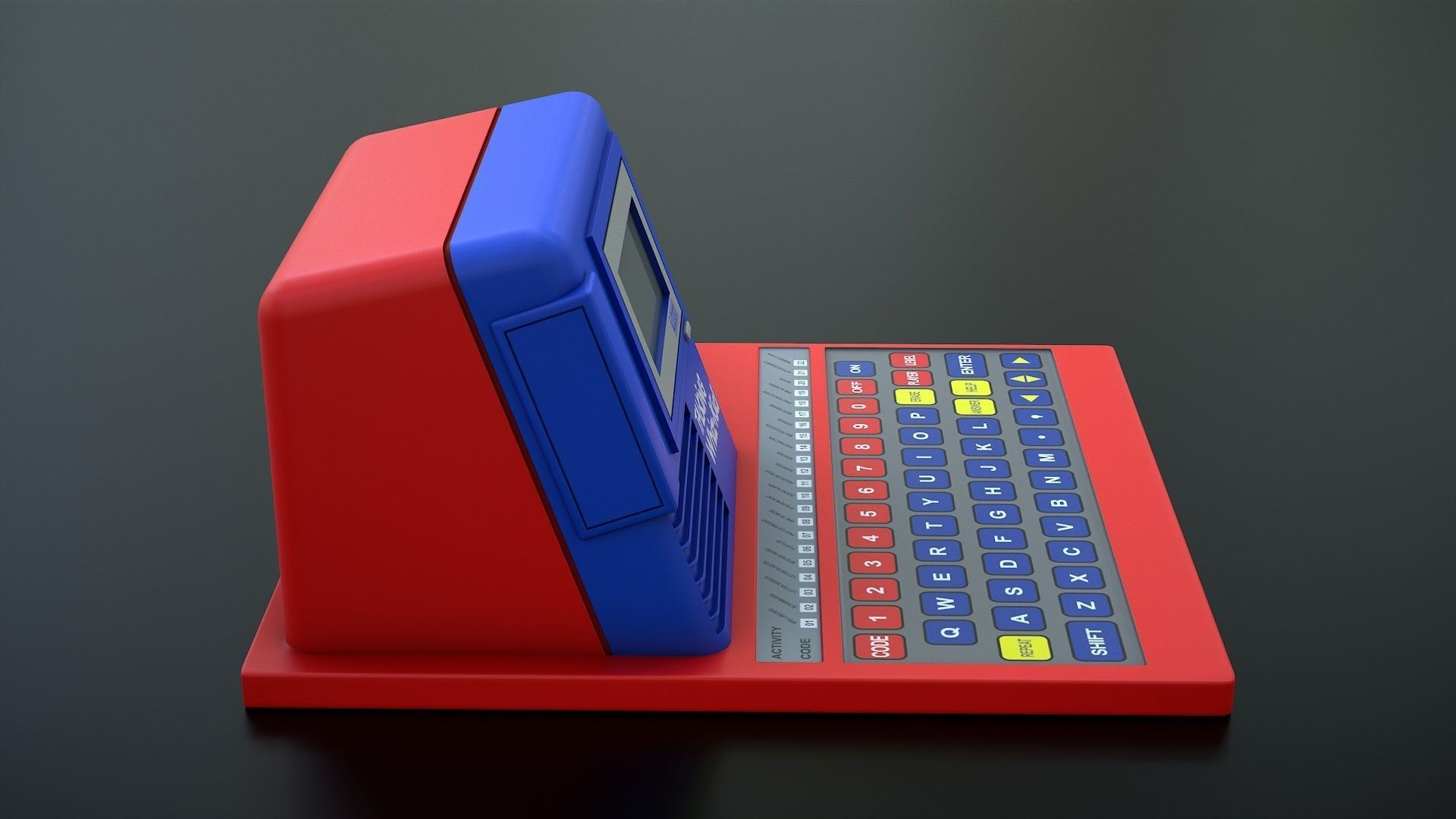 Talking Computer for Kids Learning Low-poly 3D model_7