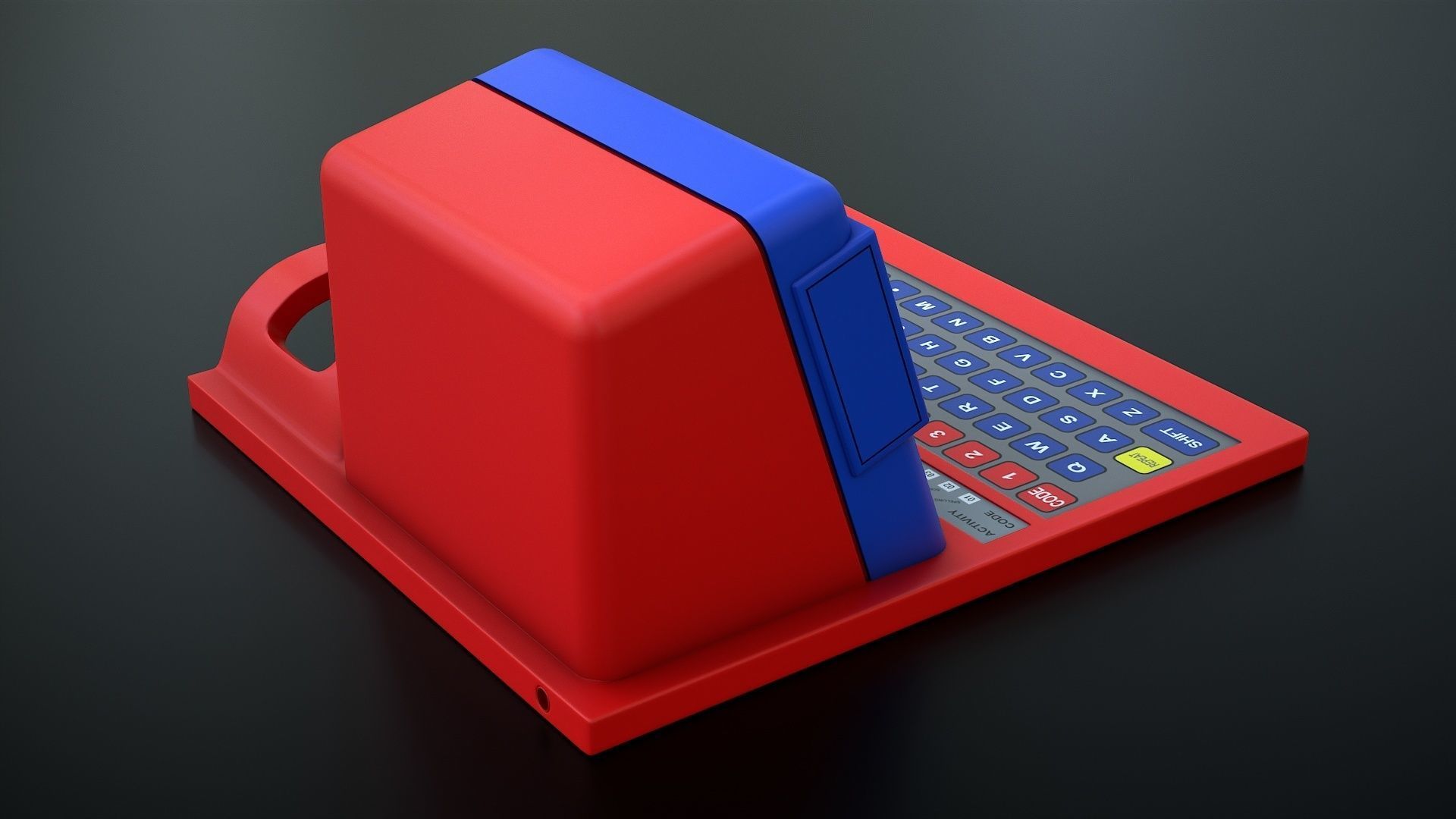 Talking Computer for Kids Learning Low-poly 3D model_6