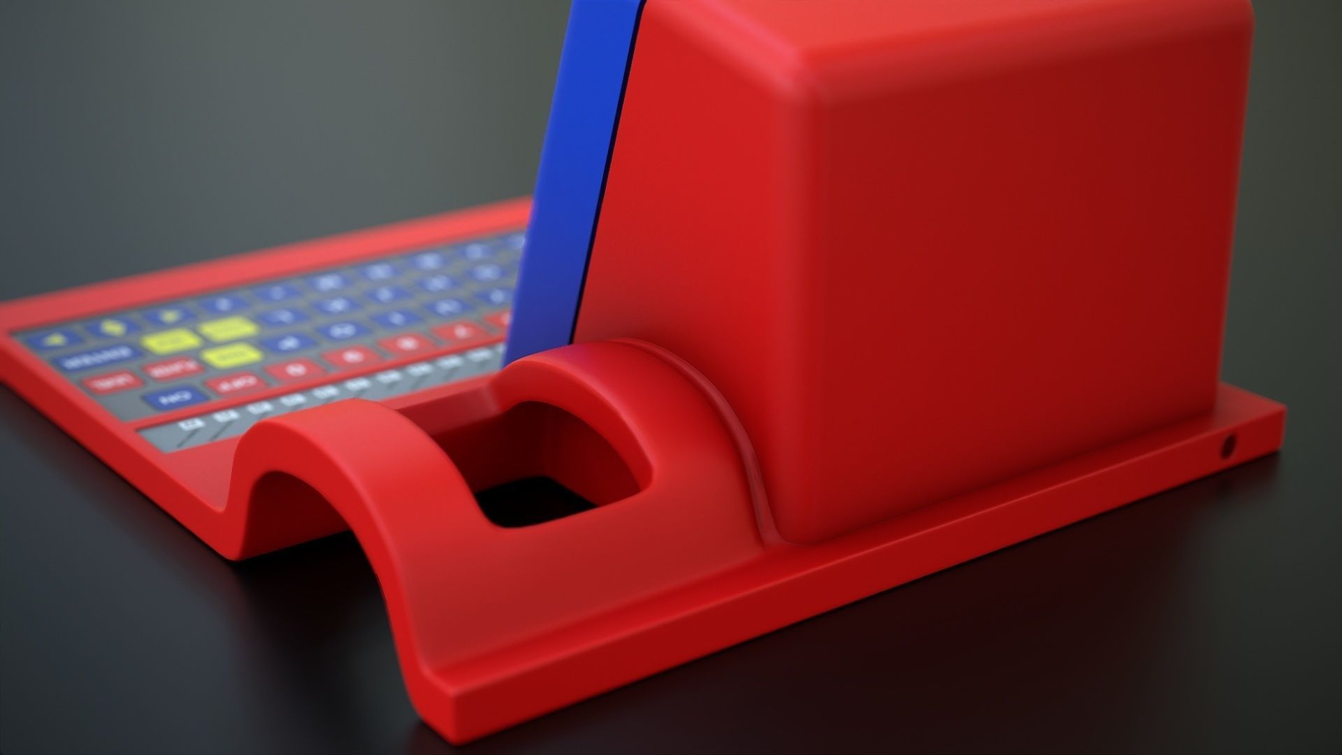 Talking Computer for Kids Learning Low-poly 3D model_15