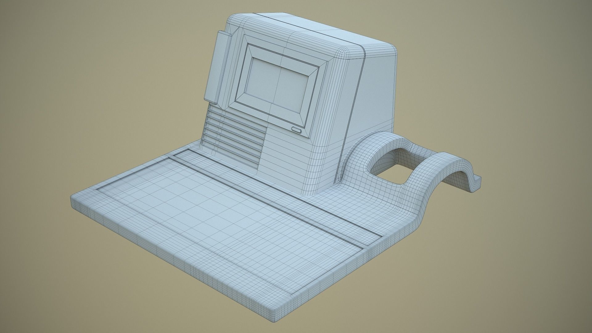 Talking Computer for Kids Learning Low-poly 3D model_17