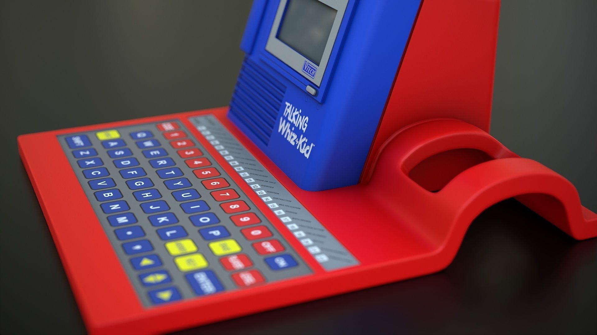 Talking Computer for Kids Learning Low-poly 3D model_14