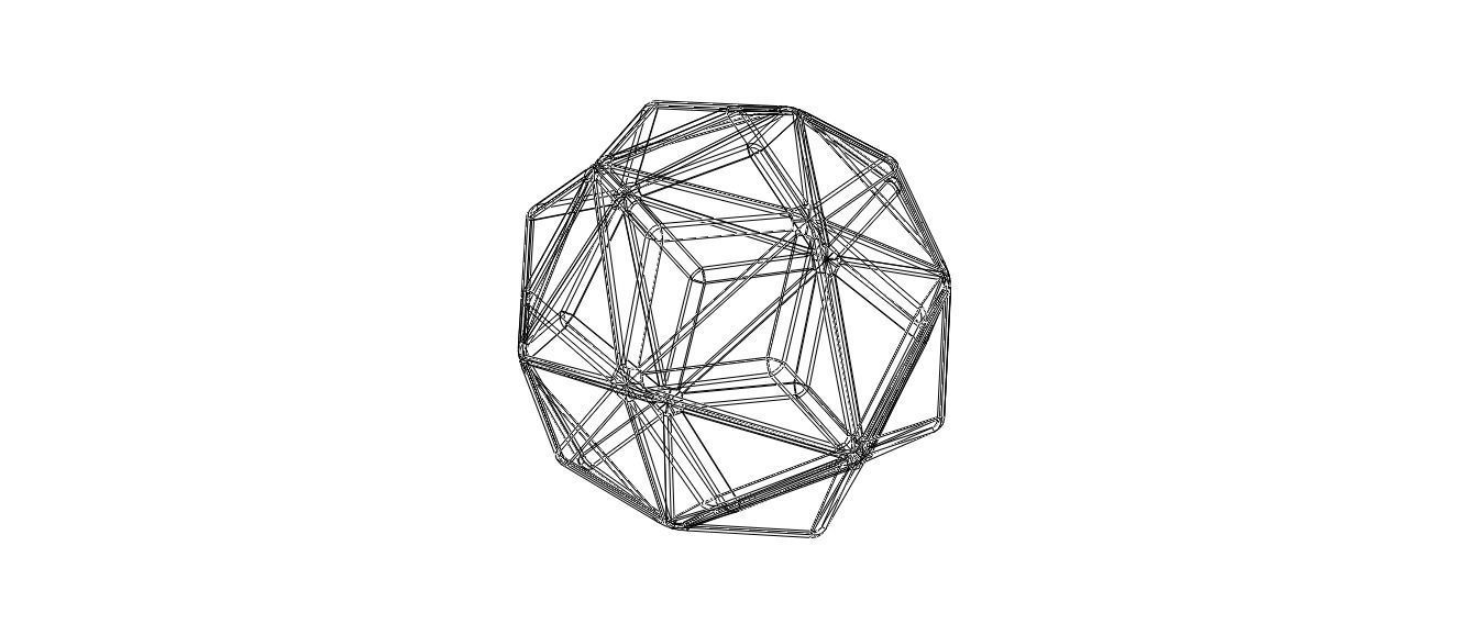 Wireframe Shape Small Triambic Icosahedron 3D print model_12