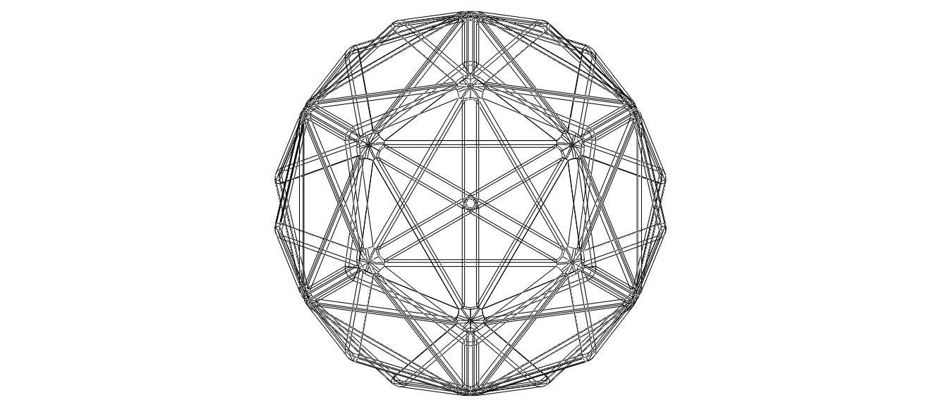 Wireframe Shape Small Triambic Icosahedron 3D print model_16