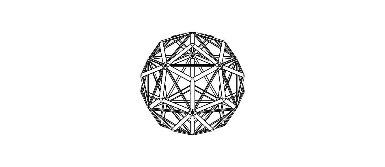 Wireframe Shape Small Triambic Icosahedron 3D print model_18