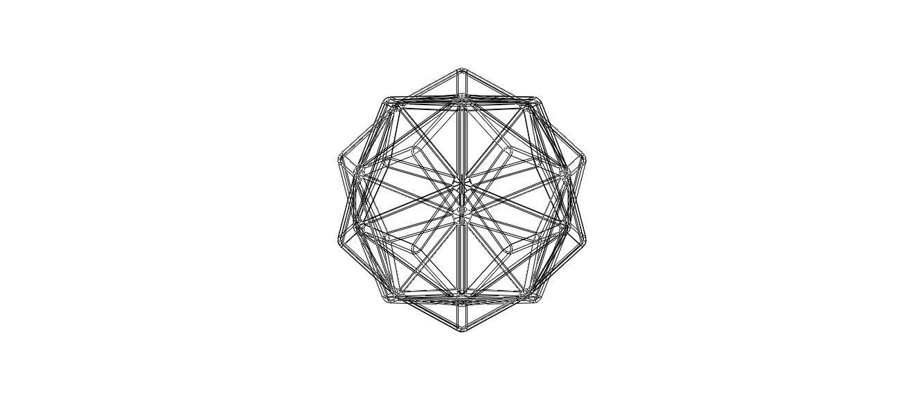 Wireframe Shape Small Triambic Icosahedron 3D print model_28