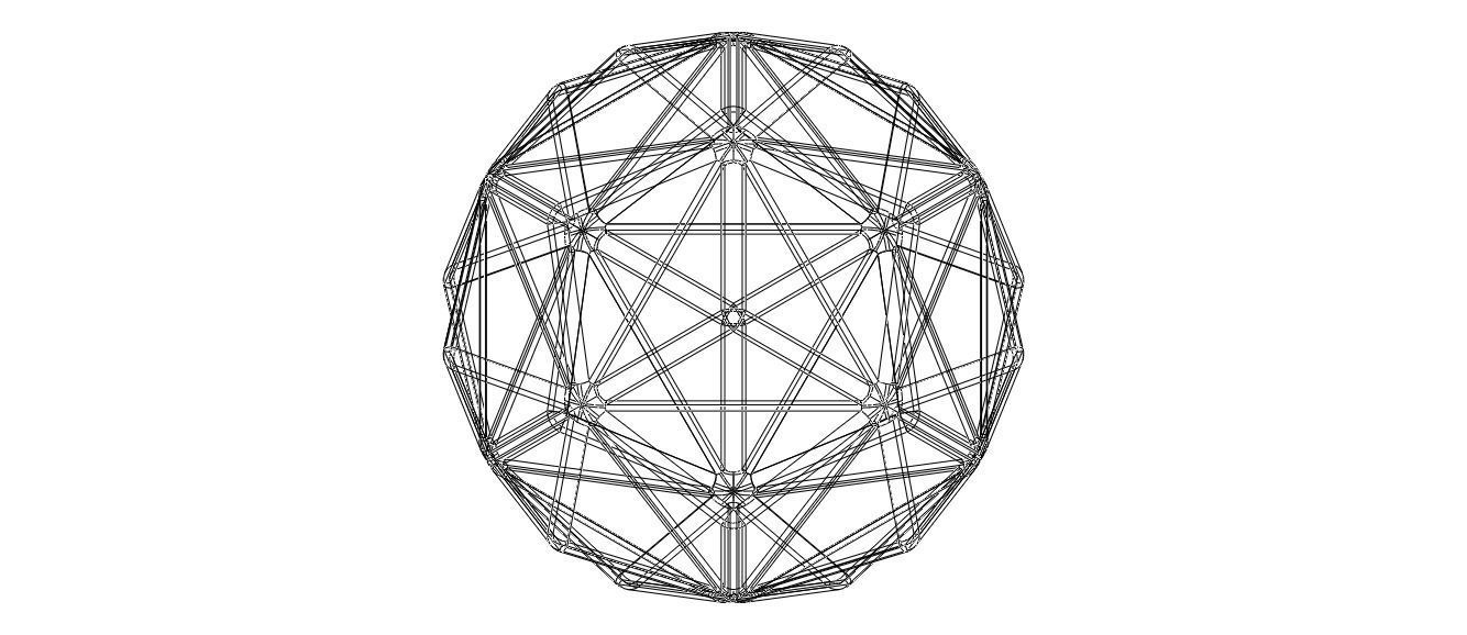 Wireframe Shape Small Triambic Icosahedron 3D print model_32