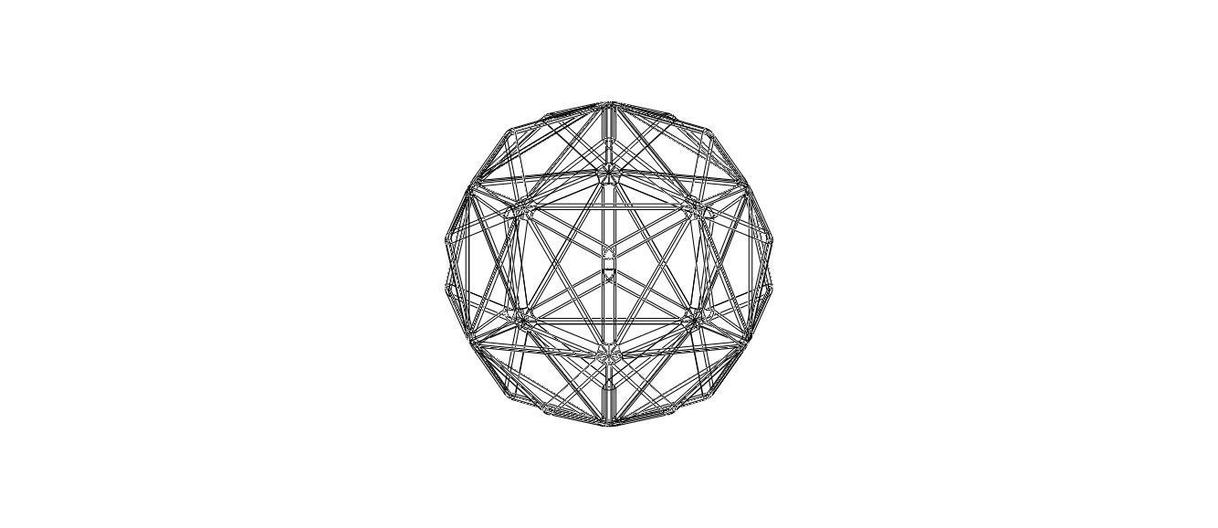 Wireframe Shape Small Triambic Icosahedron 3D print model_20