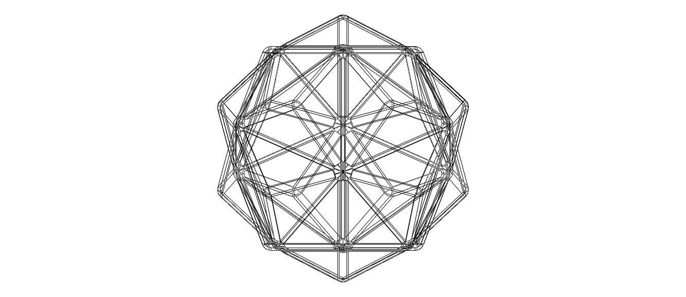 Wireframe Shape Small Triambic Icosahedron 3D print model_24
