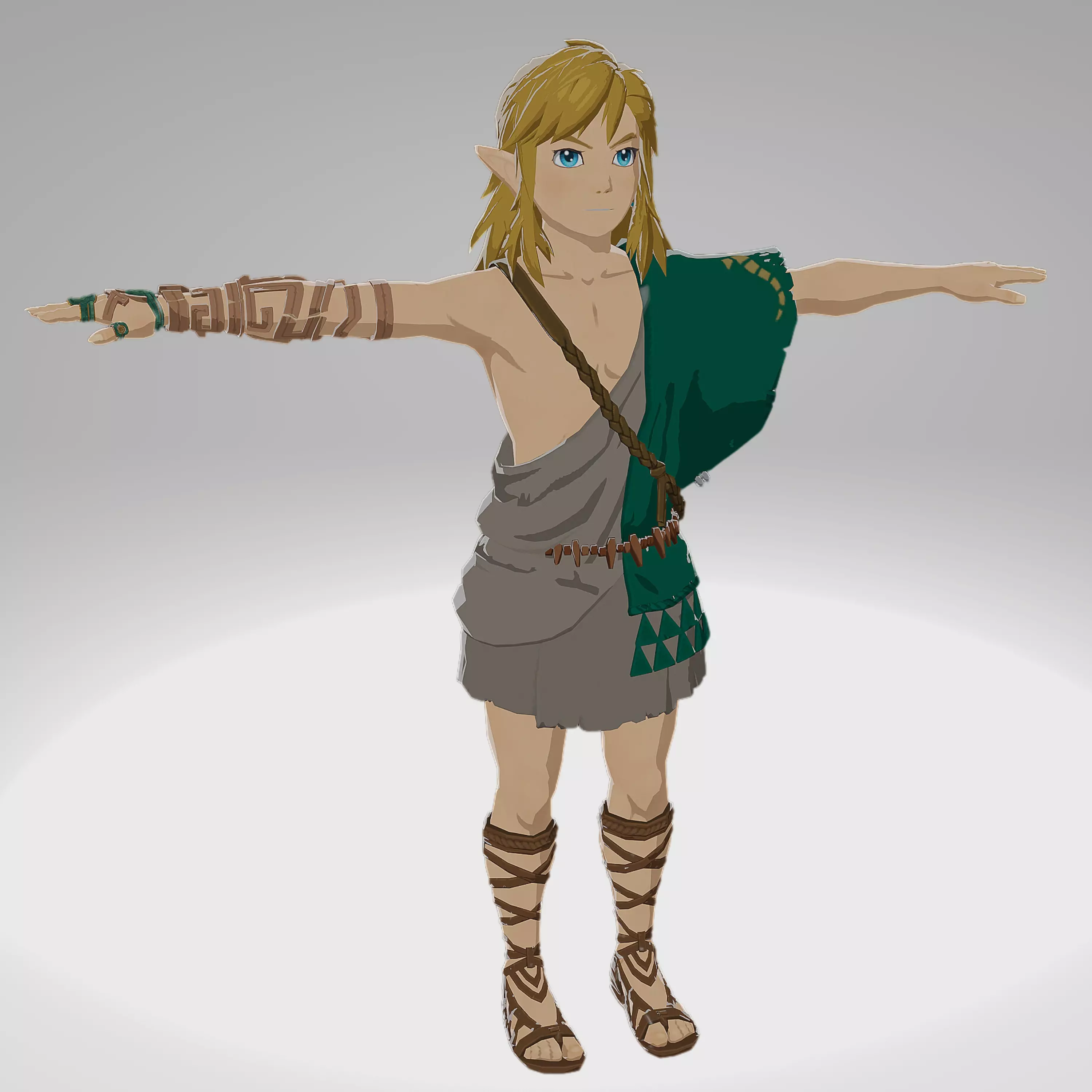 Legend of Zelda Tears of The Kingdom - Link Archaic Tunic Low-poly 3D model