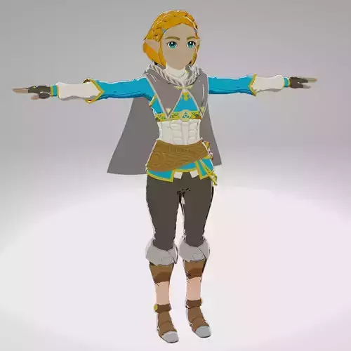 Legend of Zelda Tears of The Kingdom - Zelda Champion Tunic Low-poly 3D model