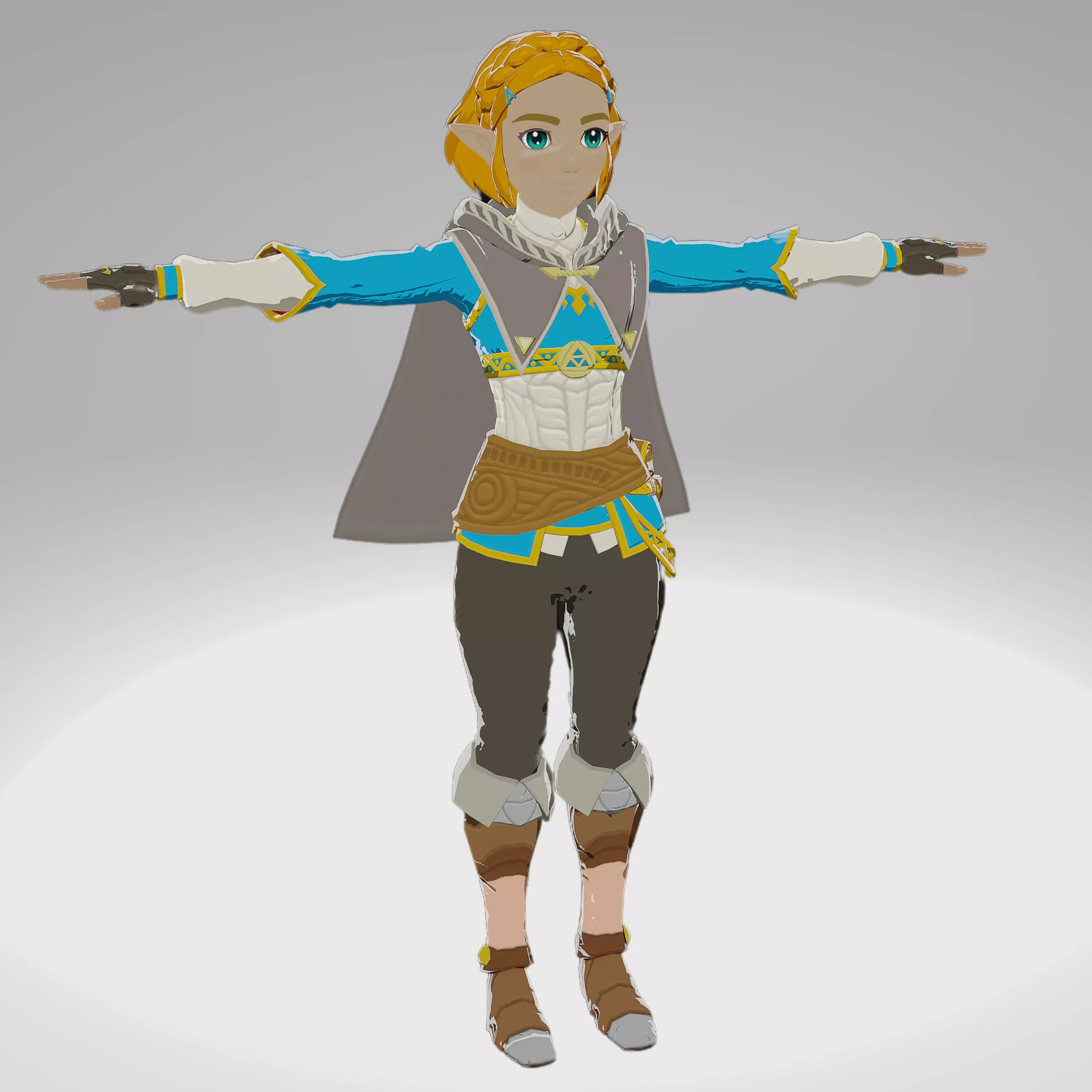 Legend of Zelda Tears of The Kingdom - Zelda Champion Tunic Low-poly 3D model_0