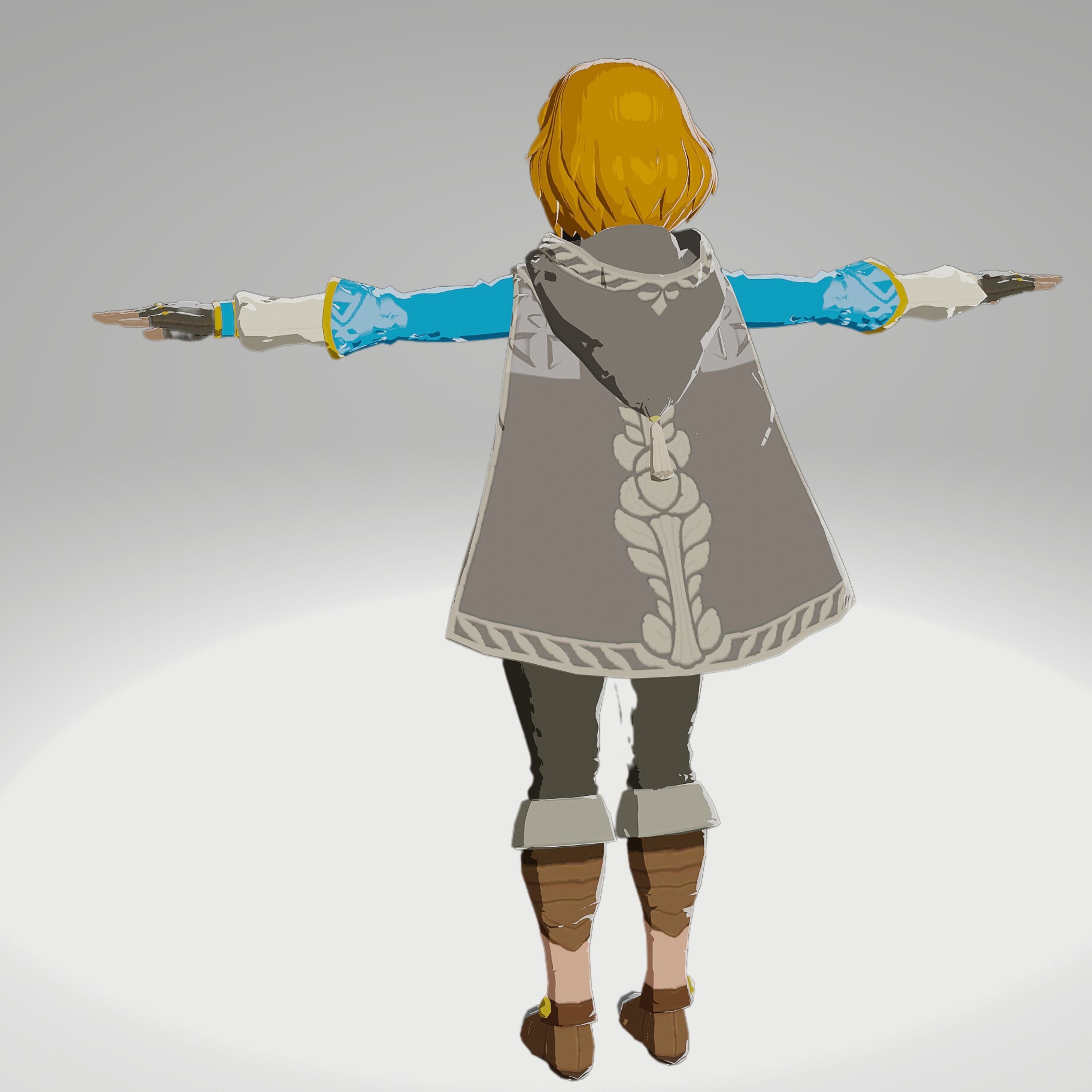 Legend of Zelda Tears of The Kingdom - Zelda Champion Tunic Low-poly 3D model_1