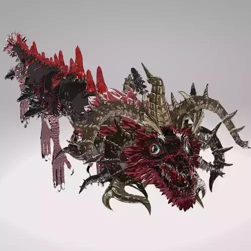 Legend of Zelda Tears of Kingdom - Demon Dragon Low-poly 3D model