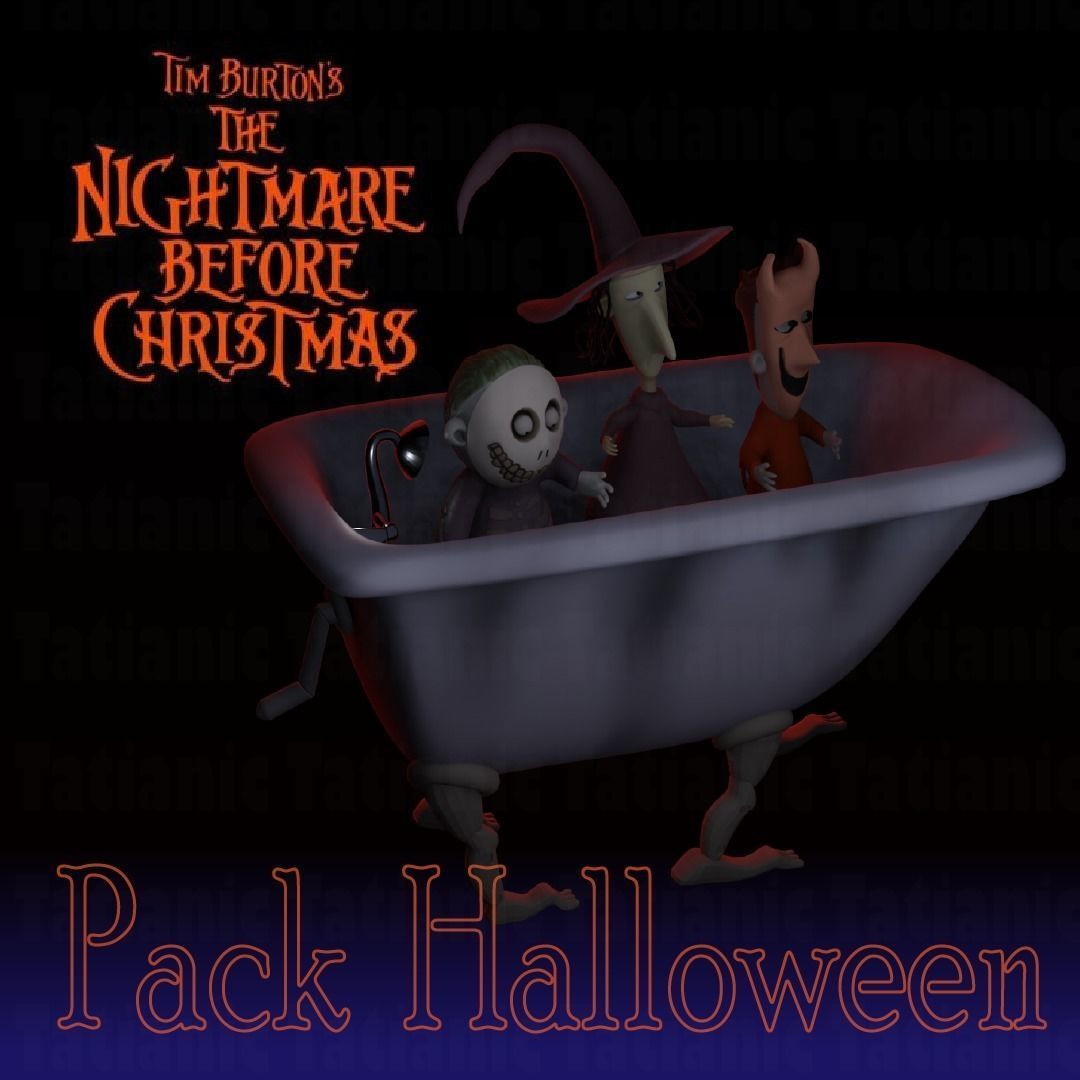 Halloween pack - nightmare before christmas 3D print model_2