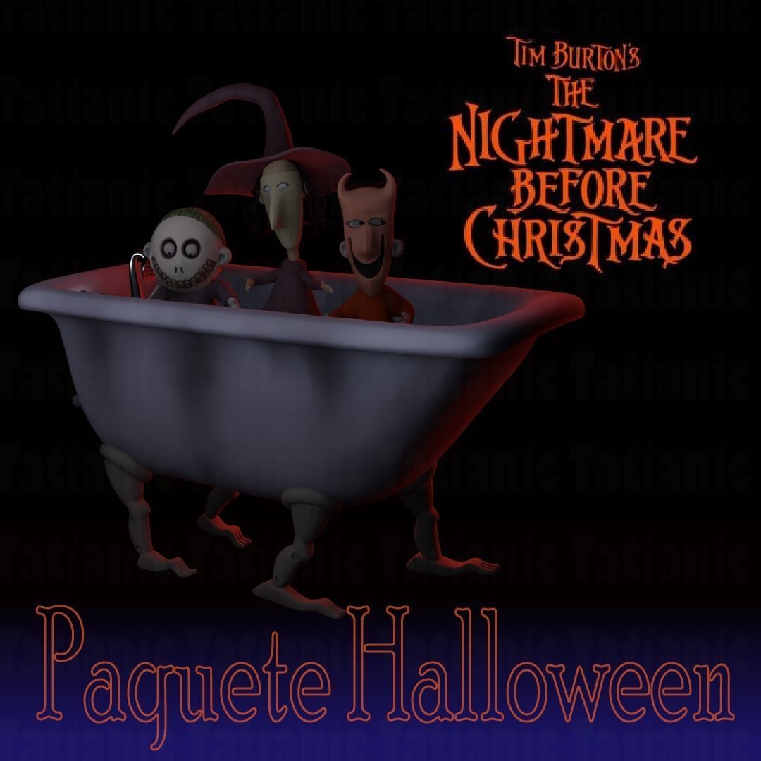 Halloween pack - nightmare before christmas 3D print model_1