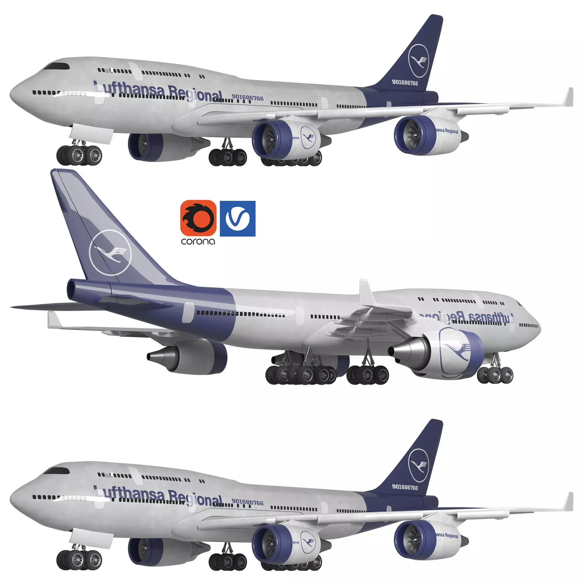 Boeing 747 3D model_0