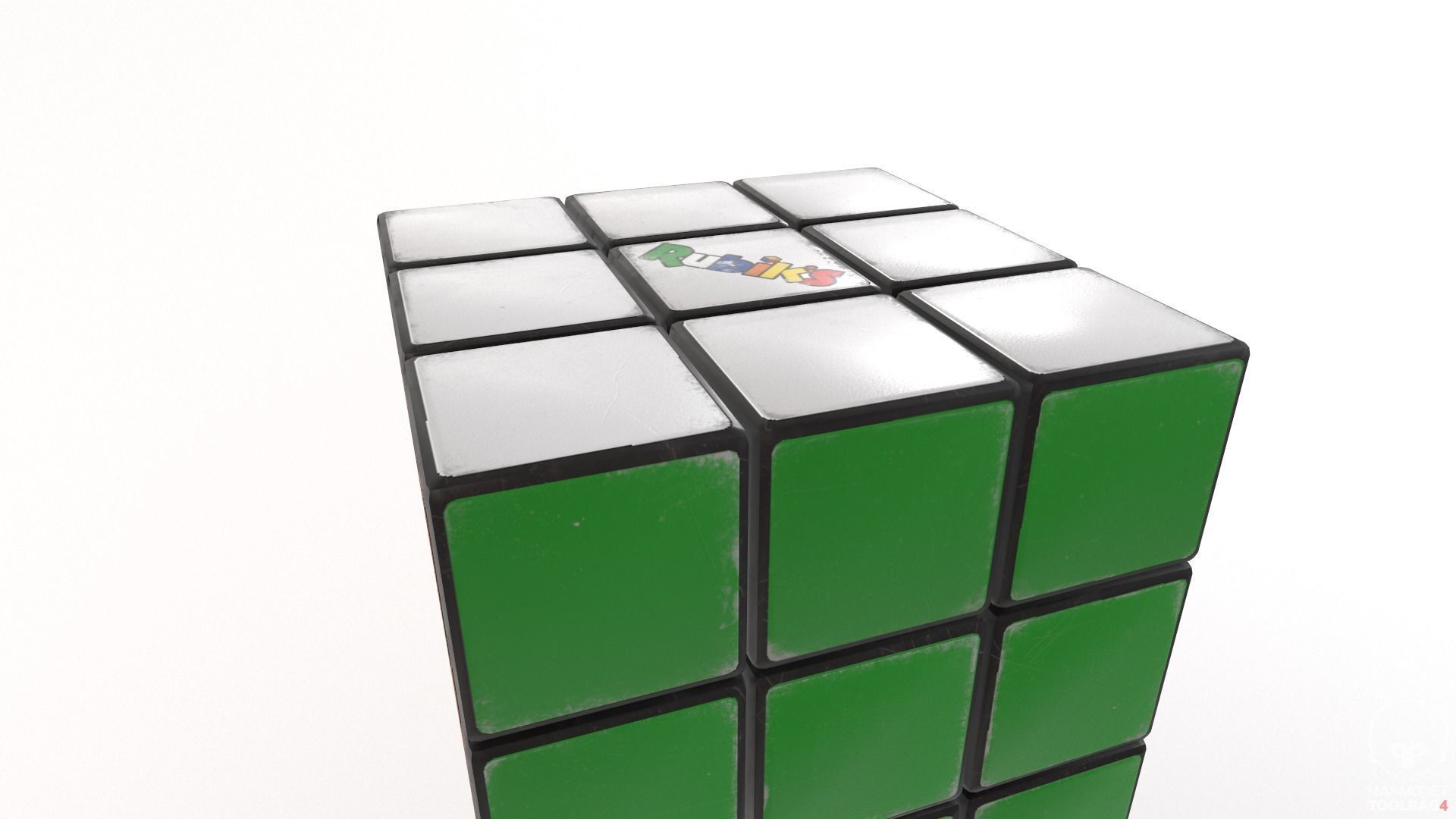 Rubiks cube Low-poly 3D model_8