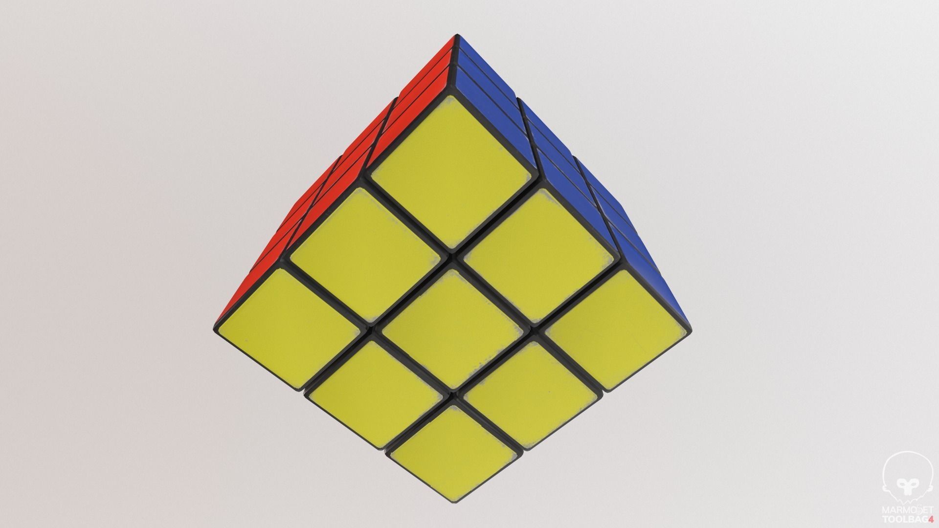 Rubiks cube Low-poly 3D model_9