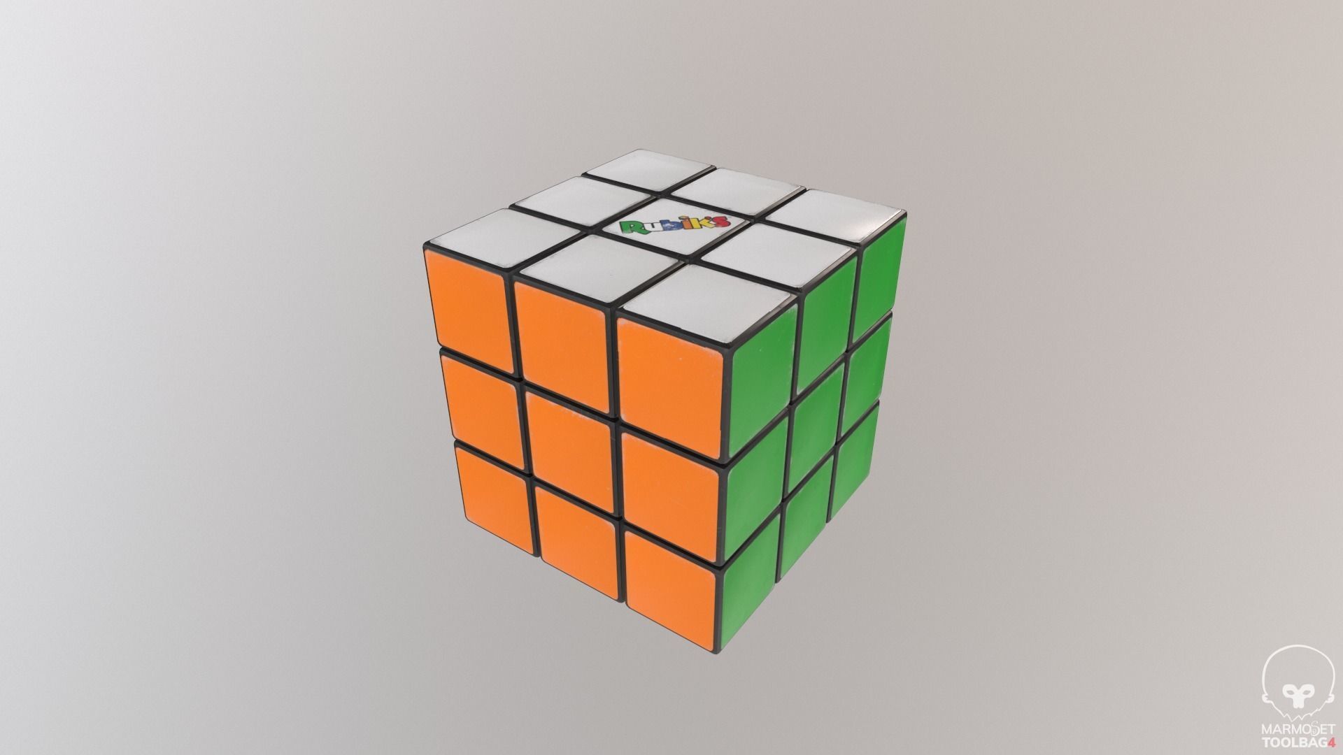 Rubiks cube Low-poly 3D model_5
