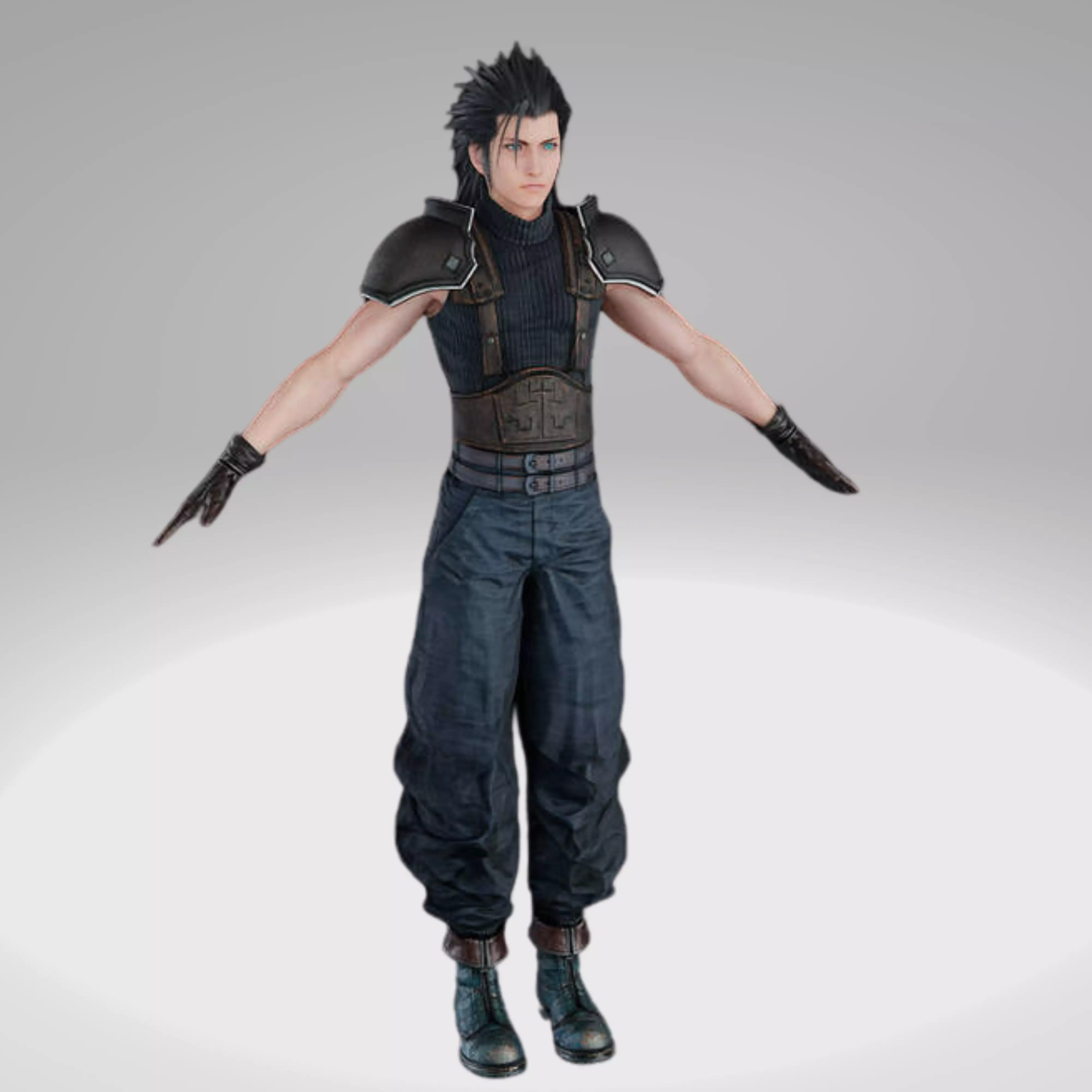 Final Fantasy - Ff7R - Zack Fair 3D Model Low-poly 3D model_0