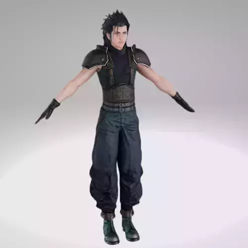 Final Fantasy - Ff7R - Zack Fair 3D Model Low-poly 3D model
