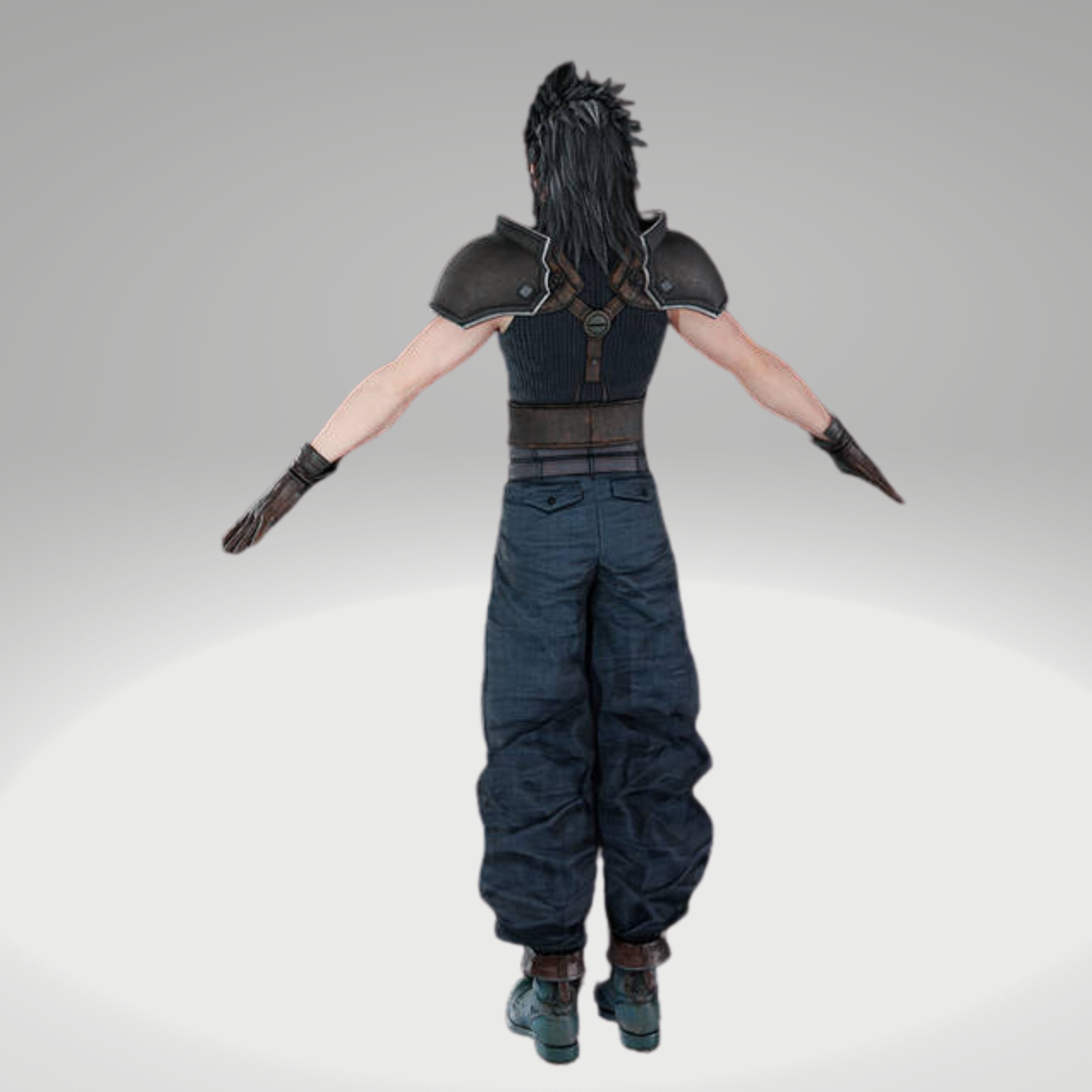 Final Fantasy - Ff7R - Zack Fair 3D Model Low-poly 3D model_1