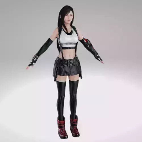 Final Fantasy - Ff7R - Tifa Lockhart 3D Model Low-poly 3D model