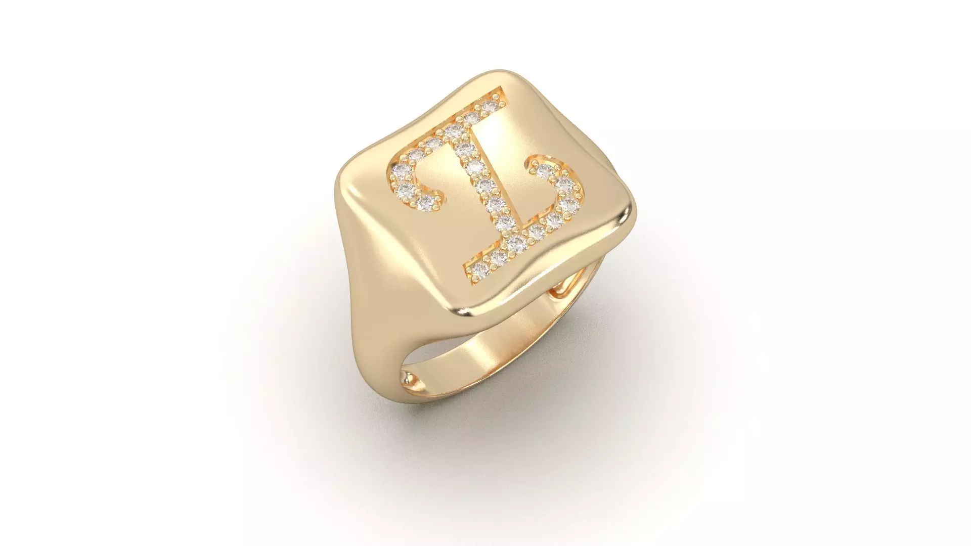I monogram small finger ring chevalie 3D print model