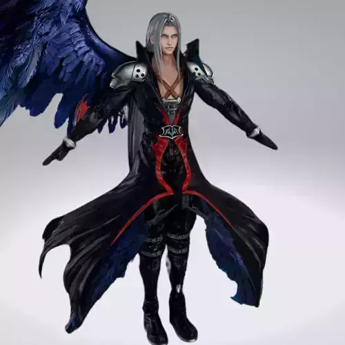Final Fantasy - Ff7R - Sephiroth  - One Winged Angel 3D Model Low-poly 3D model