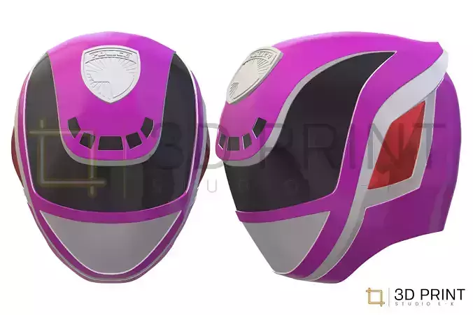 Power Rangers SPD Pink Ranger helmet 3D print model
