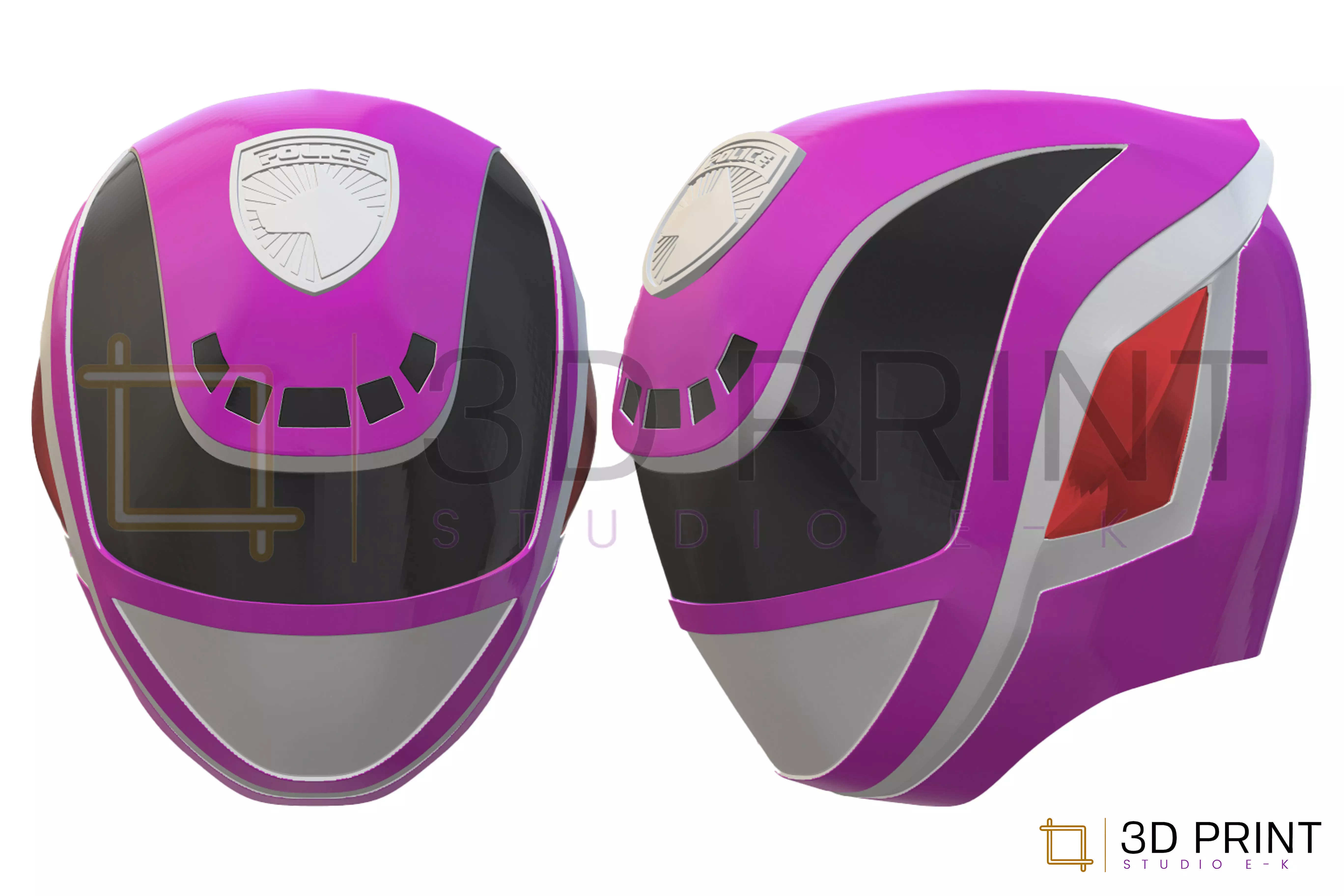 Power Rangers SPD Pink Ranger helmet 3D print model_0