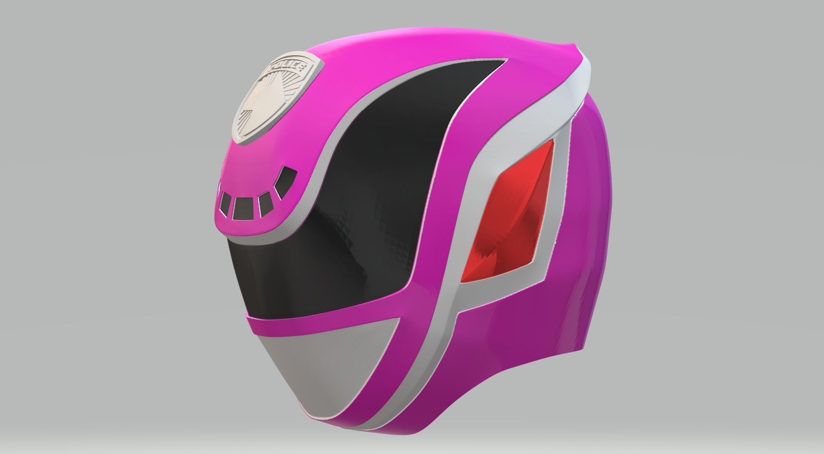 Power Rangers SPD Pink Ranger helmet 3D print model_3