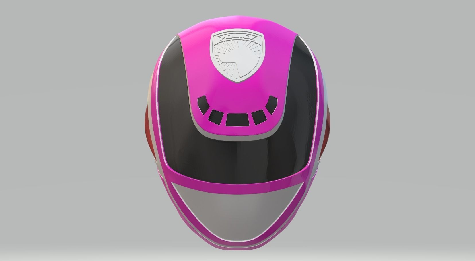 Power Rangers SPD Pink Ranger helmet 3D print model_2
