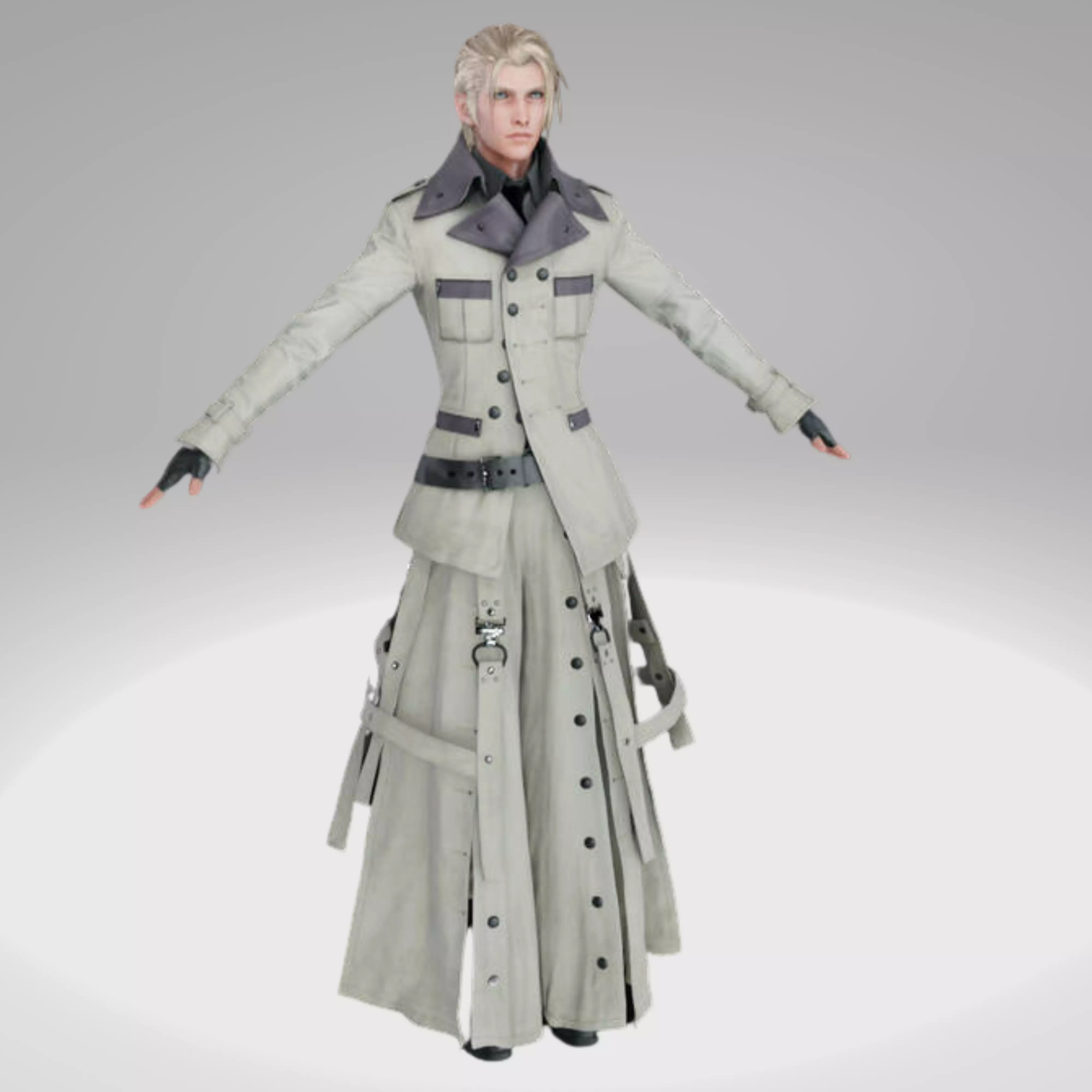 Final Fantasy - Ff7R - Rufus Shinra 3D Model Low-poly 3D model_0