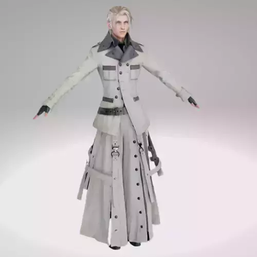 Final Fantasy - Ff7R - Rufus Shinra 3D Model Low-poly 3D model