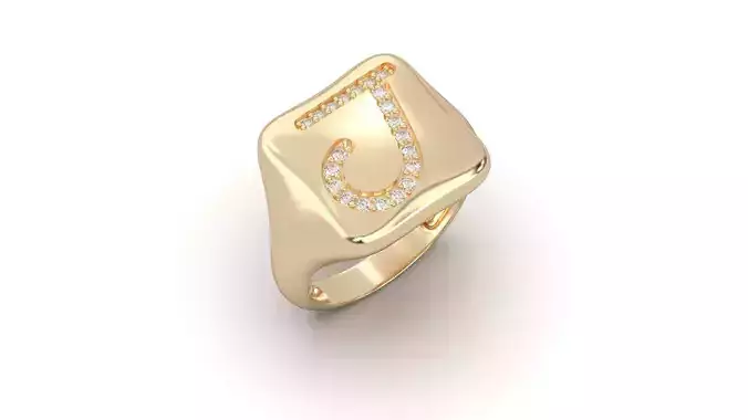 J monogram small finger ring chevalier
