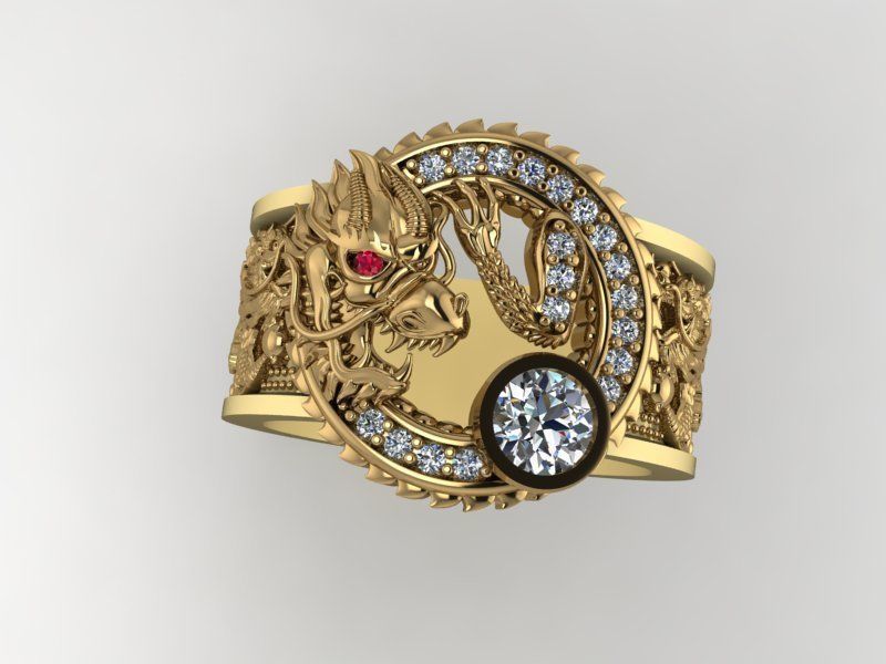 DRAGON RING 3D print model 3D print model_1