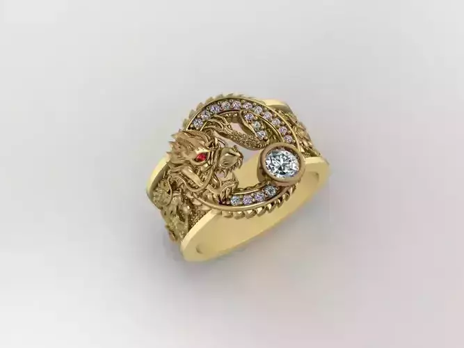DRAGON RING 3D print model