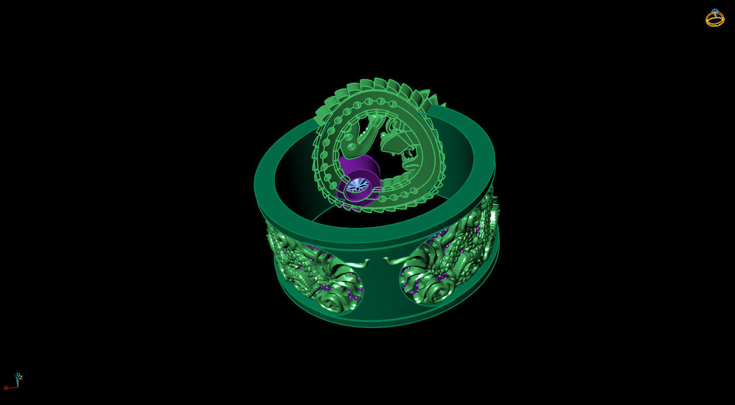 DRAGON RING 3D print model 3D print model_8