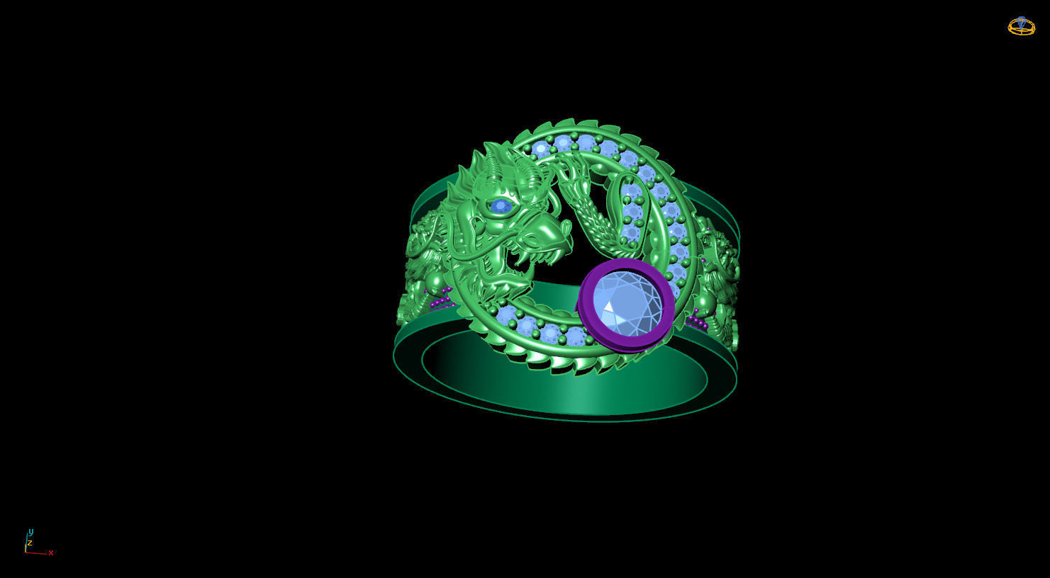 DRAGON RING 3D print model 3D print model_4