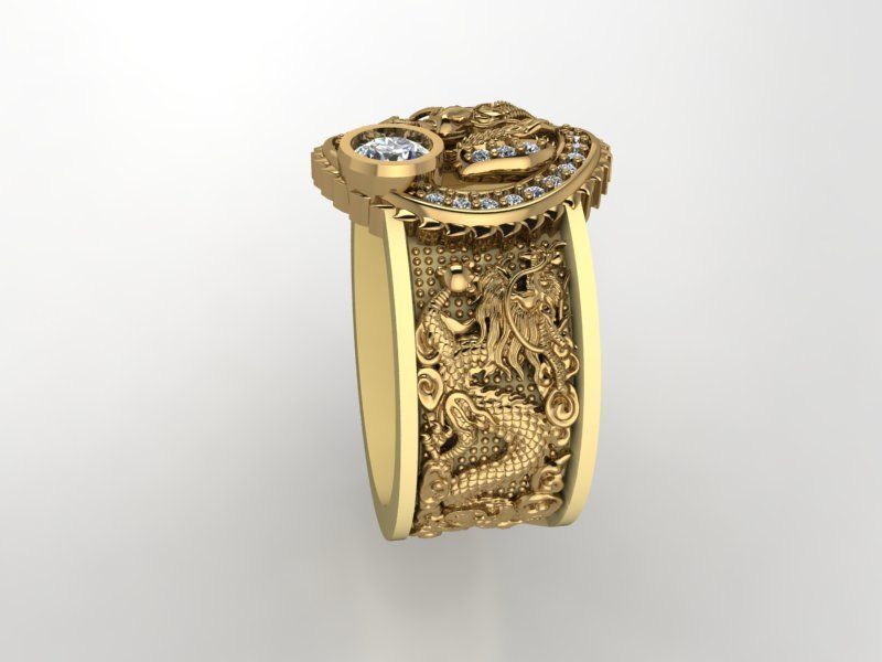 DRAGON RING 3D print model 3D print model_3